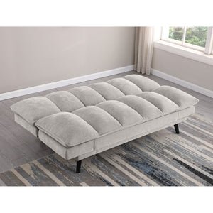 English Elm Fullerton Velvet Channel Tufted Convertible Sleeper Sofa with Splayed Legs for Studio Spaces B062P447777