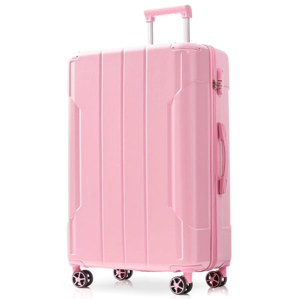 English Elm Luggage Set 3 Piece Abs Hard Shell Expandable Suitcase with Tsa Lock Spinner Wheels Pink N730P296584P
