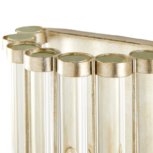 Warwick Wall Sconce - Timeless Crystal and Wrought Iron Design in Contemporary Silver Leaf Finish