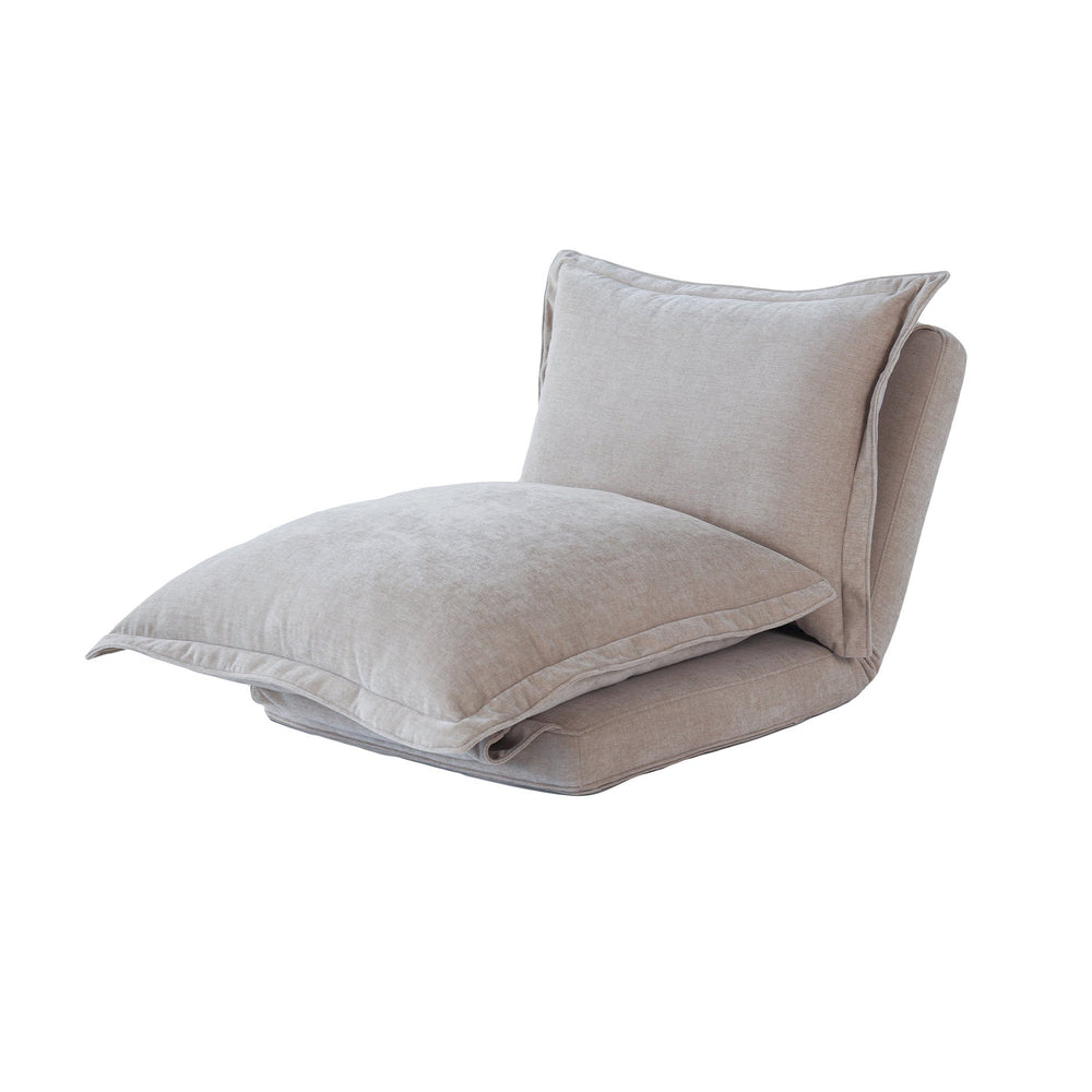 English Elm Convertible Floor Sofa Bed: Stylish, Space-Saving Chair With Adjustable Backrest & Soft Pillows W3422P364822