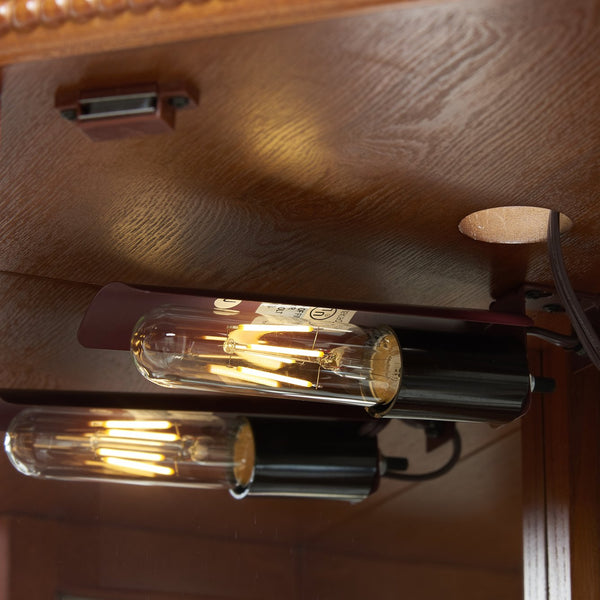 English Elm Lighted Corner Curio Cabinet - Elegant Display Shelf With Adjustable Glass Shelves & Ambient Lighting W1758P300137