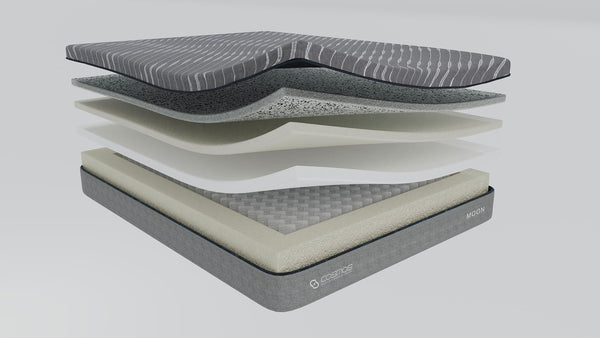 English Elm Moon- King Hybrid Mattress Graphite Memory Foam Pocketed Coils Medium Feel Sleep B342P315688