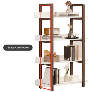 English Elm Multifuction Solid Wood Bookcase - Cedar Frame 4-Tier Narrow Shelf, Plant Stand, 40lb/Layer Durable W3128P281333