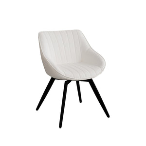 English Elm 29.53" Round Mdf Coffee Table & 2 Pu Dining Chairs Set – Stylish, Durable, Multi-Functional For Home Use W2189S00504