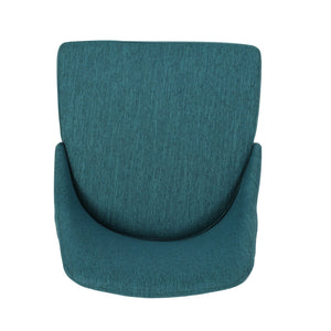 English Elm Christopher Knight Home® - DINING Chair Set of 2 Upholstered Modern Curved Back Dining Chairs with Powder-Coated Metal Legs Teal 62218.00T