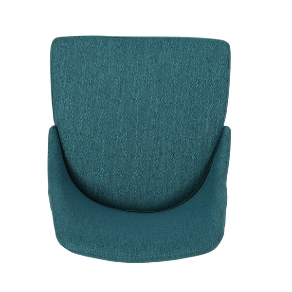 English Elm Christopher Knight Home® - DINING Chair Set of 2 Upholstered Modern Curved Back Dining Chairs with Powder-Coated Metal Legs Teal 62218.00T