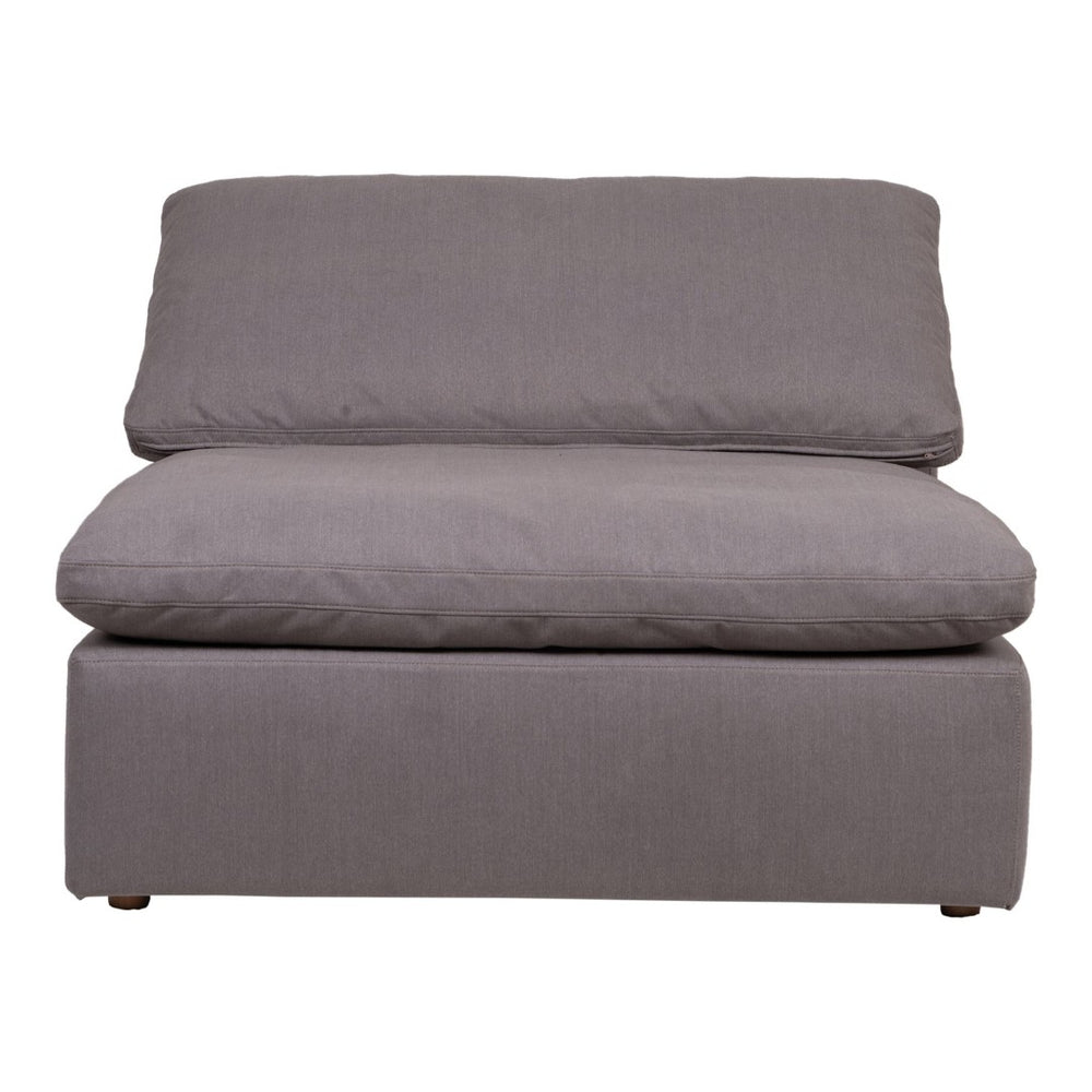 English Elm Clay Slipper Chair Modular Living Room Accent with Feather Blend Cushion Fabric B2769P504415
