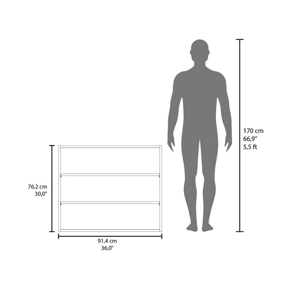 English Elm Meeker Wall Cabinet White - Modern Engineered Wood Kitchen Storage with 3 Spacious Shelves, Easy Mounting B092P245421