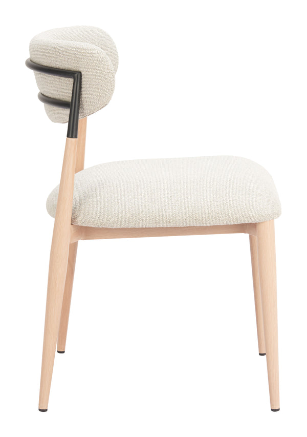 Zuo Modern Equinox Armless Dining Chair Set Of 2 - Stylish Modern Design For Elegant Hospitality Spaces Gray 100% Polyester,Steel 110852-zuo-modern