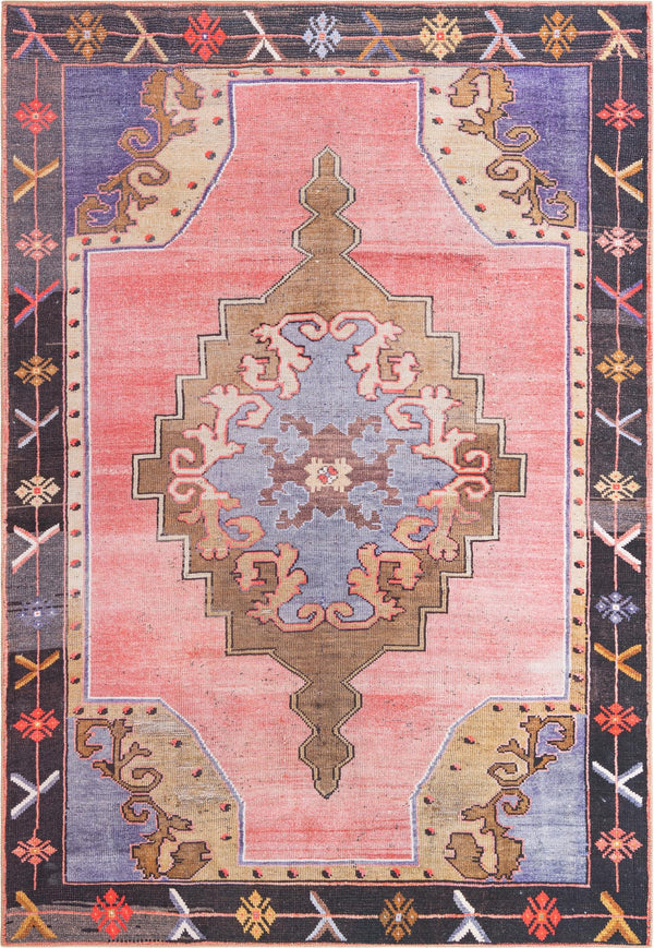Unique Loom Timeless Thomas Machine Made Medallion Rug Pink, Black/Blue/Light Blue/Light Brown 8' 4" x 12' 2"