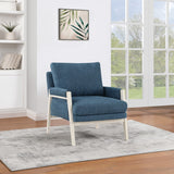 OSP Home Furnishings Kade Wood Frame Armchair Navy