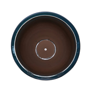 English Elm Ceramic Modern Planter - Artisan Army Green Flowerpot For Indoor, Patio, And Garden Decor W3273P326363