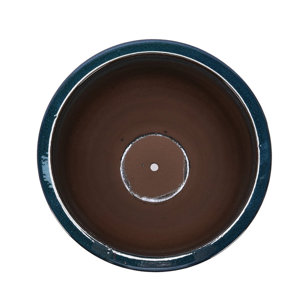 English Elm Ceramic Modern Planter - Artisan Army Green Flowerpot For Indoor, Patio, And Garden Decor W3273P326363