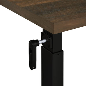 English Elm Geary Dark Pine Rolling C-Table with Hand Crank Height Adjust 27–39" Locking Casters for Laptop BreakfastGeary Dark Pine Rolling C-Table with Hand Crank Height Adjust 27–39" Locking Casters for Laptop Breakfast B062P375560