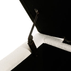 English Elm Christopher Knight Home® - GLOUSTER Storage Ottoman V2 – Tufted Contemporary Bench with Glossy Lid, Ample Hidden Storage, 51.25" L 74850.00BWHI