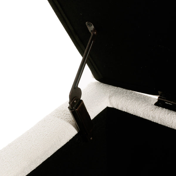 English Elm Christopher Knight Home® - GLOUSTER Storage Ottoman V2 – Tufted Contemporary Bench with Glossy Lid, Ample Hidden Storage, 51.25" L 74850.00BWHI