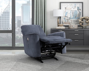 English Elm Modern Artem Power Rocker Recliner Velvet Upholstery with Gentle Rocking, Motorized Comfort and Style Dark Gray 35.5 L x 30 W x 26.5 H B011P204079