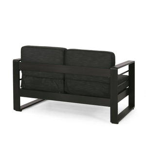 English Elm Christopher Knight Home® - MAYA Dark Gray MP1 Loveseat - Sleek Aluminum Frame, Compact 63.75" x 31.25" Outdoor Seating Comfort 69968.00