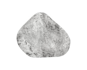 Sunpan Dali End Table - Elegant Grey Marble Finish with Unique Curvy Design for Stylish Indoor Spaces Large - 20W x 17D x 21.5H