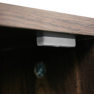 English Elm 78 Mid Century Modern TV Stand for 65–85" TVs with 3 Soft-Close Cabinets, Deep Drawer & Open Shelf (Walnut) N710P293264Q