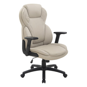 OSP Home Furnishings Exec High-back Bonded Leather Office Chair with Lumbar Support and Pneumatic Height Adjust EC91150-EC21