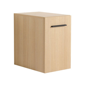 English Elm 12" Wall-mounted Oak Plywood Bathroom Linen Cabinet Slim Floating Single Door Storage W3450P440600