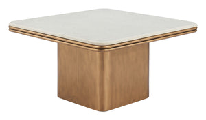 Zuo Modern Cher Coffee Table: Versatile Faux Terrazzo & Steel Design For Modern Living Rooms & Hospitality Spaces White Terrazzo,Steel 110324-zuo-modern