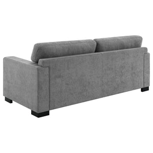 English Elm Vicente Light Gray Upholstered Sofa Sleeper with Queen Mattress — Track-Arm, Solid Wood Frame Comfort B062P375535