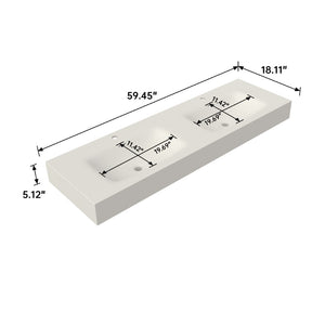 English Elm Stone Resin Rectangular Vessel Basin Sink for a Spa Inspired Bathroom Vanity T3785P355777