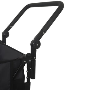 English Elm Multi-functional Folding Wagon with All-terrain Wheels Adjustable Handle Outdoor Hauler W2932P289380