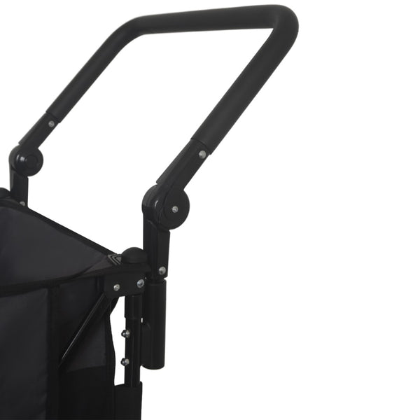 English Elm Multi-functional Folding Wagon with All-terrain Wheels Adjustable Handle Outdoor Hauler W2932P289380