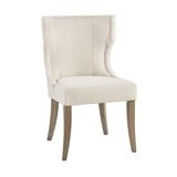 Madison Park Carson Transitional Upholstered Wingback Dining Chair MP108-0511 Cream