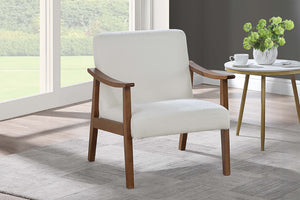 English Elm Accent Chair Mid Century Modern Wool Upholstered Wood Frame Compact Living Room Seat B089P416568