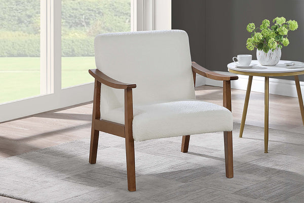 English Elm Accent Chair Mid Century Modern Wool Upholstered Wood Frame Compact Living Room Seat B089P416568
