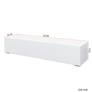 English Elm Modern Wall-Mounted TV Stand with Drop-Down Cabinets, Floating Media Console for Living Room Storage W331P251043