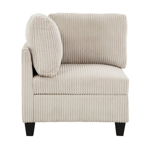 English Elm Modern Armless Chair with Hidden Storage Corduroy Upholstery Modular Accent Seat for Living Rooms Beige 28.5 L x 29 W x 20.5 H B011P206263