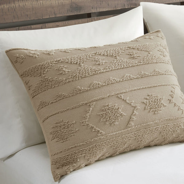 English Elm 2 Piece Chenille Tufted Jacquard Comforter Set Heavyweight Southwestern Boho Bedding B035P319508