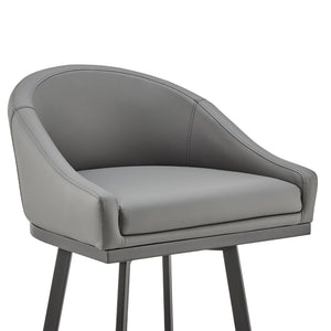 English Elm Eleanor Swivel Barstool Upholstered Faux Leather Seat for Kitchen Island or Pub B2736P464893