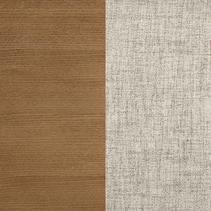 English Elm Survista Natural Brown Upholstered Dining Side Chair Set of 2 — Oatmeal Cushions, Warm Wood Frame, Cozy Dining Appeal B062P375400