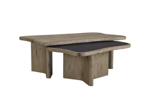 English Elm English Knotty Oak Two Piece Nesting Set Sculptural Organic Modern Living Room B2699P424781