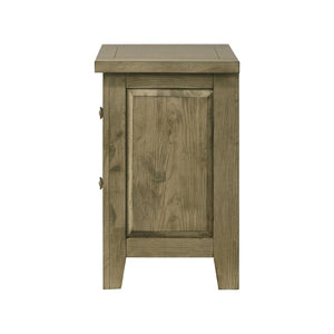 English Elm 2-drawer White Gloss Nightstand with Usb Charging Ports and Geometric Drawer Fronts B016P453621