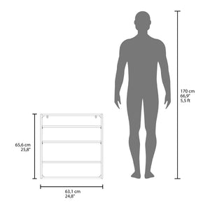 English Elm Gaviota Modern Wall Medicine Cabinet with Two Tilt-Out Doors, Three Shelves, Scratch-Resistant White B128P375287