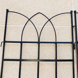 English Elm 4 Pack Powder-coated Metal Garden Trellises Rustproof Climbing Plant Outdoor Support Black W1586P147482