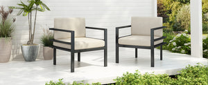 English Elm Christopher Knight Home® - [Set Of 2] 27.7'' Modern Lounge Chairs With Weather-Resistant Cushions For Stylish Outdoor Comfort N767P237029B_2
