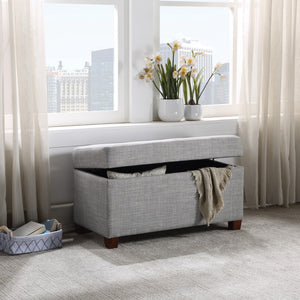 OSP Home Furnishings Storage Ottoman Dove