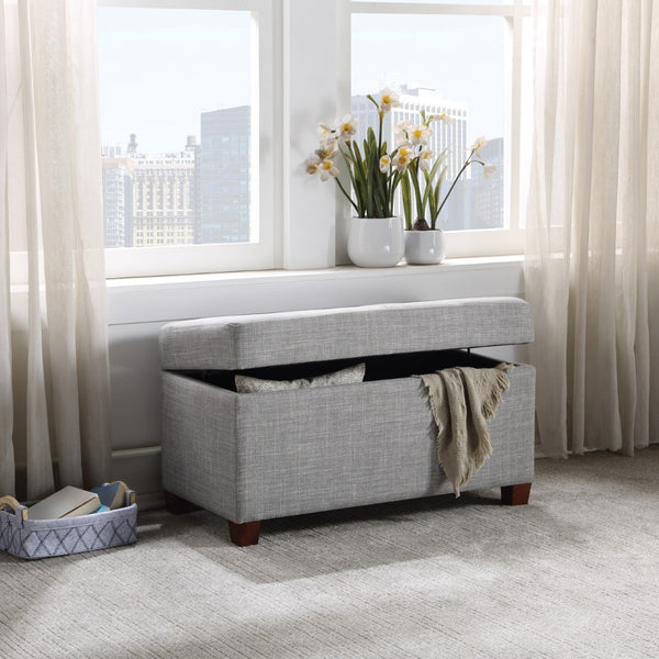OSP Home Furnishings Storage Ottoman Dove