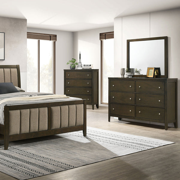 English Elm Clement 6-Drawer Dresser Cabinet In Dark Cocoa – Elegant Storage Solution For Modern Bedrooms B062P375567
