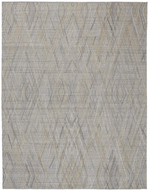 Feizy Rugs Elias Handwoven Abstract Diamond Area Rug In Luxurious Viscose And Wool For Elegant Home Decor Gray,Ivory Viscose,Wool Els6589fblu000e10