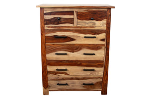 Porter Designs Kalispell Solid Sheesham Wood Chest - Handcrafted Arts & Crafts Inspired Elegance Natural Wood 04-196-03-2419