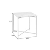 Stone Top Nesting Table Silver with Stone P301726A Pulaski Furniture